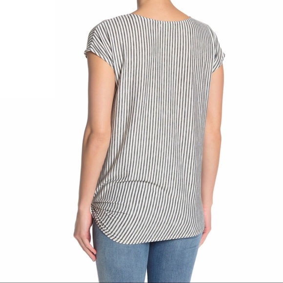 NEW Max Studio Striped Jersey Top - Picture 7 of 8
